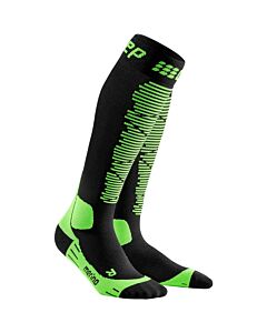 CEP - merino socks black/green men - Zwart-Multicolour